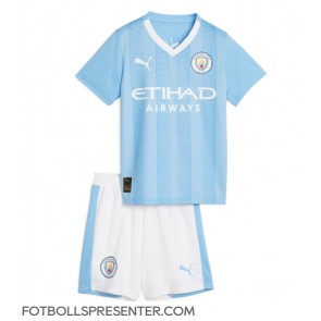 Manchester City Hemmatröja Barn 2023-24 Kortärmad (+ korta byxor)